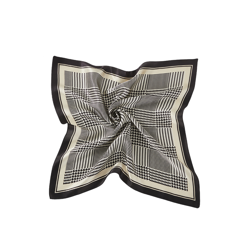 恒源祥真丝小方巾HYX001SJ（单位：条）53*53cm 千鸟格