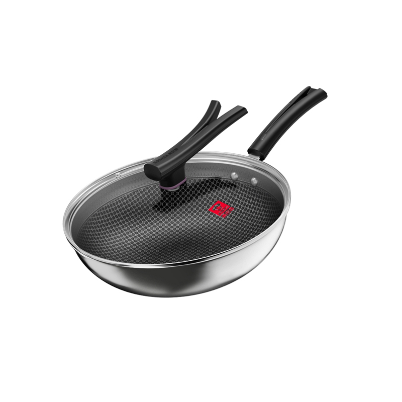 康巴赫好轻松蜂窝炒锅套装 A  KGQ-C32Z 32cm（带铲）[14030531]（单位：个） 不锈钢色