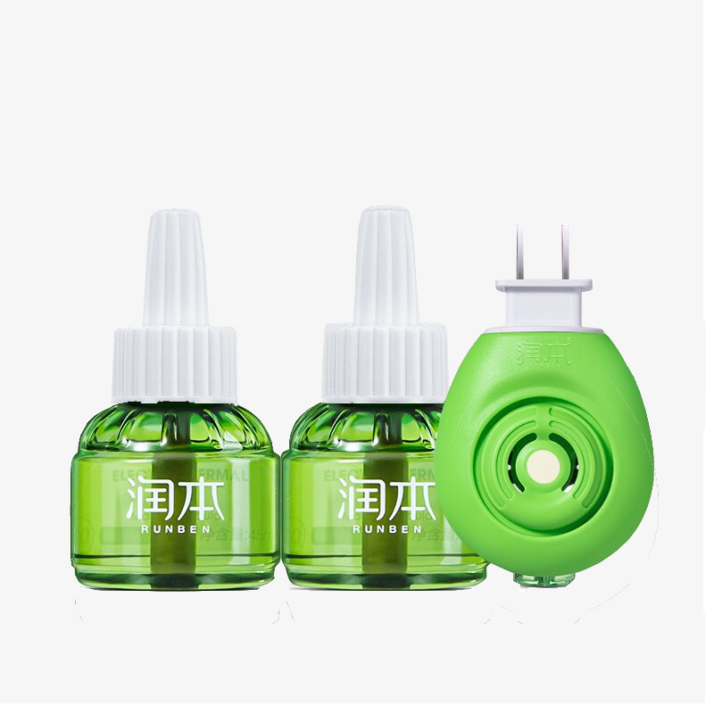 润本电热蚊香液（无香型）45ml&times;2瓶+1器 本白色