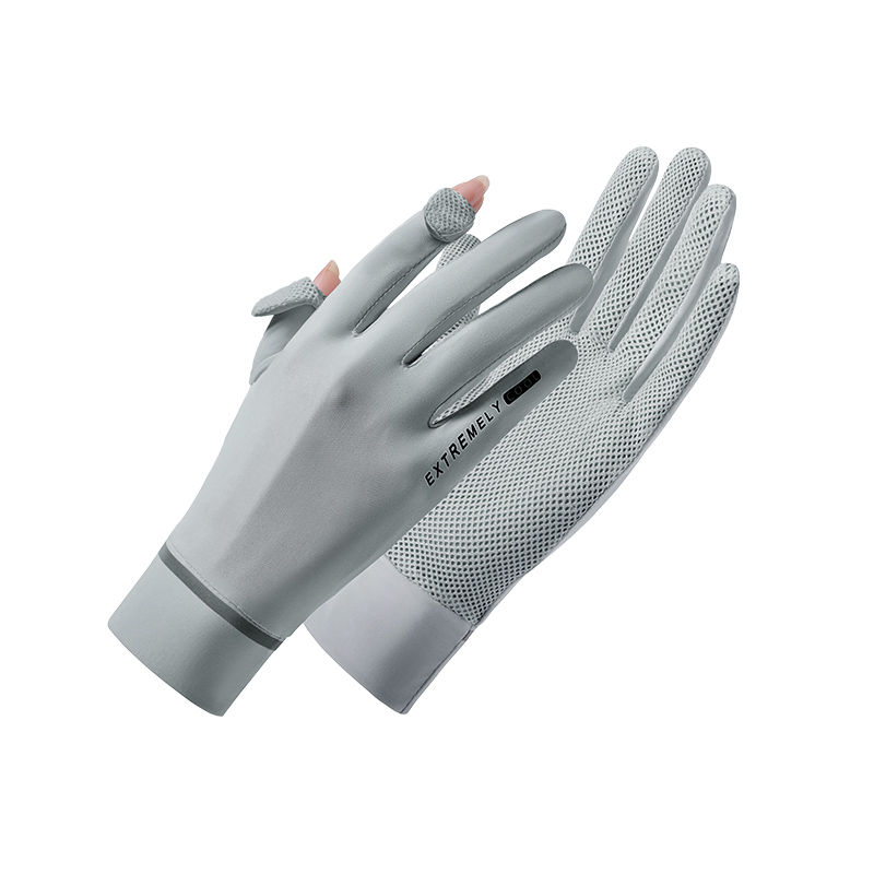 恒源祥女士防晒透气网布手套HYX018ST（单位：副） 远山灰