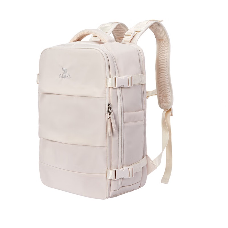 骆驼户外运动登山休闲旅游电脑多功能大容量双肩包 573C373025 个 米白色 米白色
