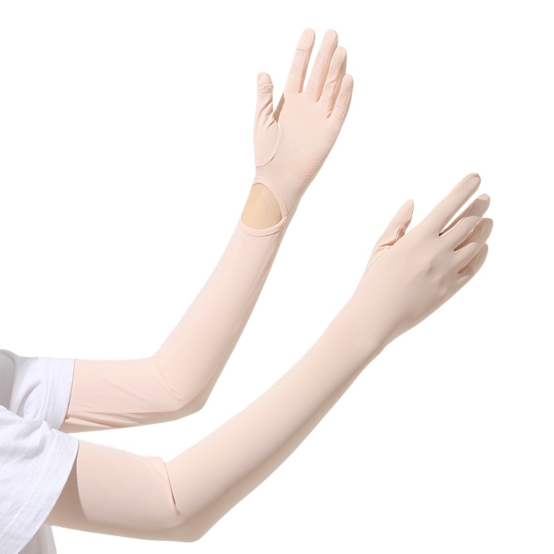 恒源祥一体式防晒冰丝套袖HYX020ST（单位：副） 果冻橙