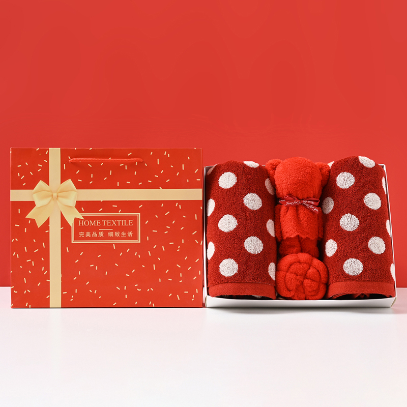 UOMI纯棉2毛巾精梳绒2方巾组合套装--小确幸-2 混色