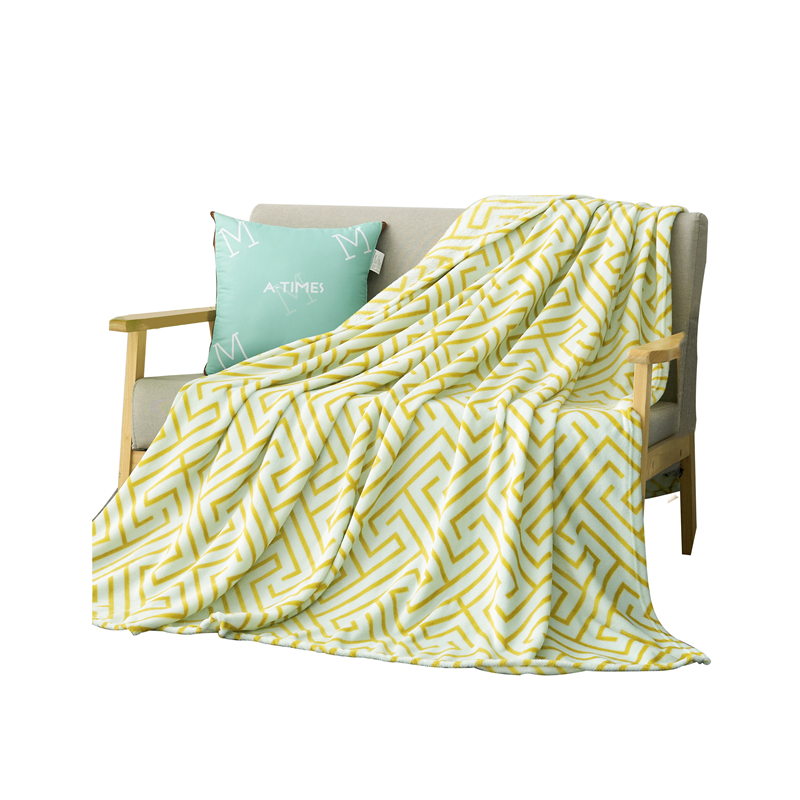 艾逸瑶选艾菲尔毛毯150*200cm/JF-24102（单位：条） 黄色