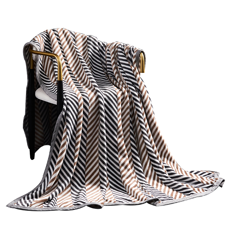 艾逸瑶选菲尔德毛毯180*200cm/JF-24104（单位：条） 黑黄条纹