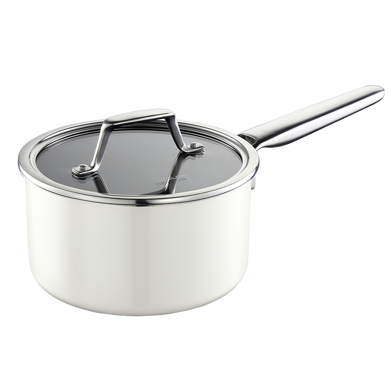 德世朗 云璟系列珐琅奶锅18cm DP908-S18WH（单位：套） 白色