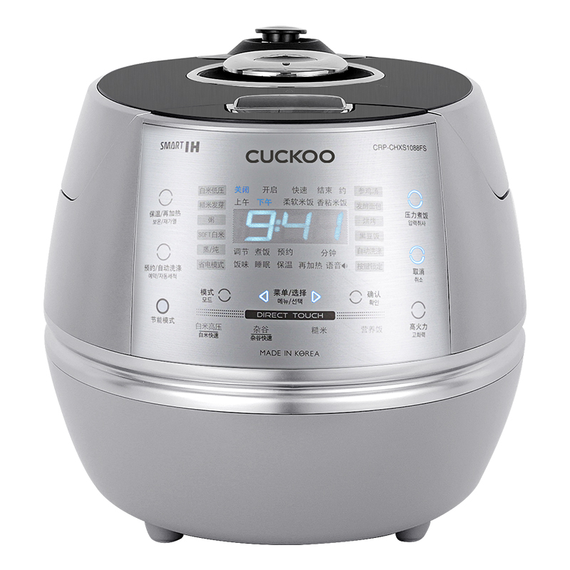 CUCKOO福库CRP-CHXS1088FS韩国原装进口IH加热高压力多功能电饭煲（单位：台） 银色