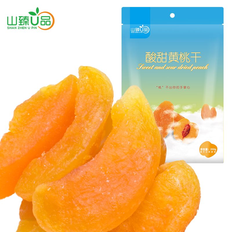 山臻U品 酸甜黄桃干 蜜饯果干200g /袋
