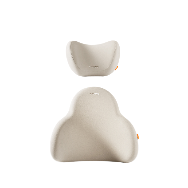 云间山谷头枕腰靠套装-米白/件 白色