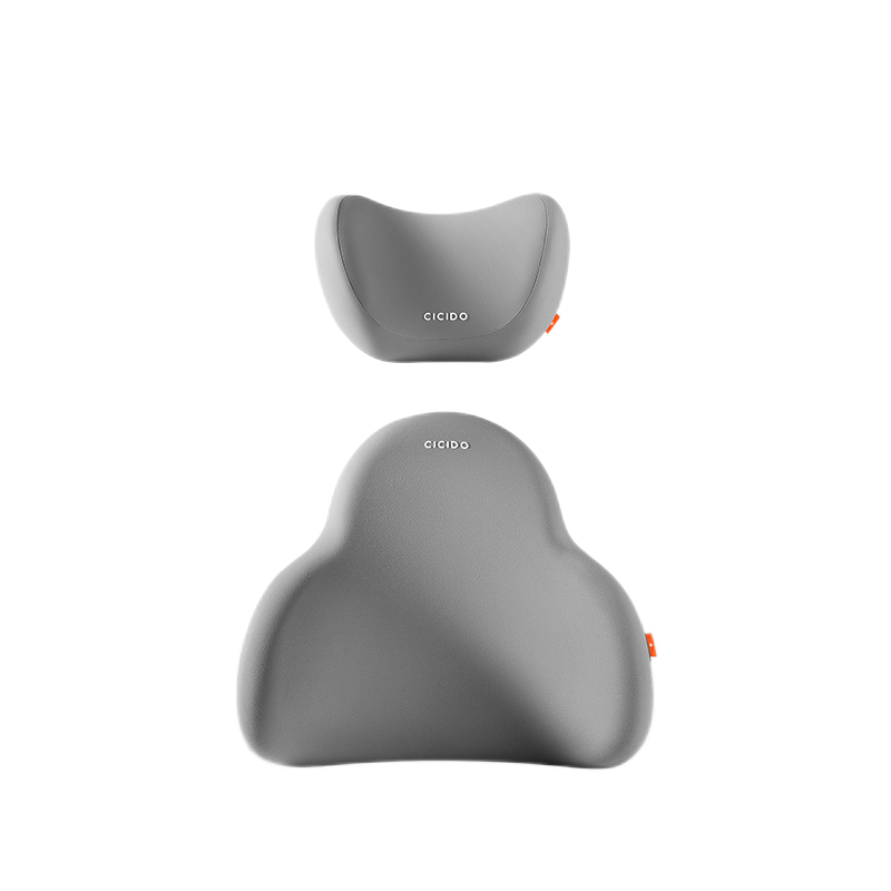 云间山谷头枕腰靠套装-浅灰/件 浅灰色