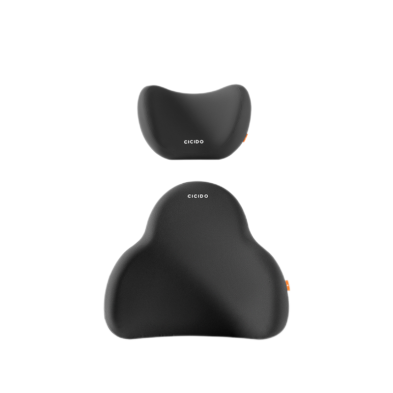 云间山谷头枕腰靠套装-黑灰/件 深灰色