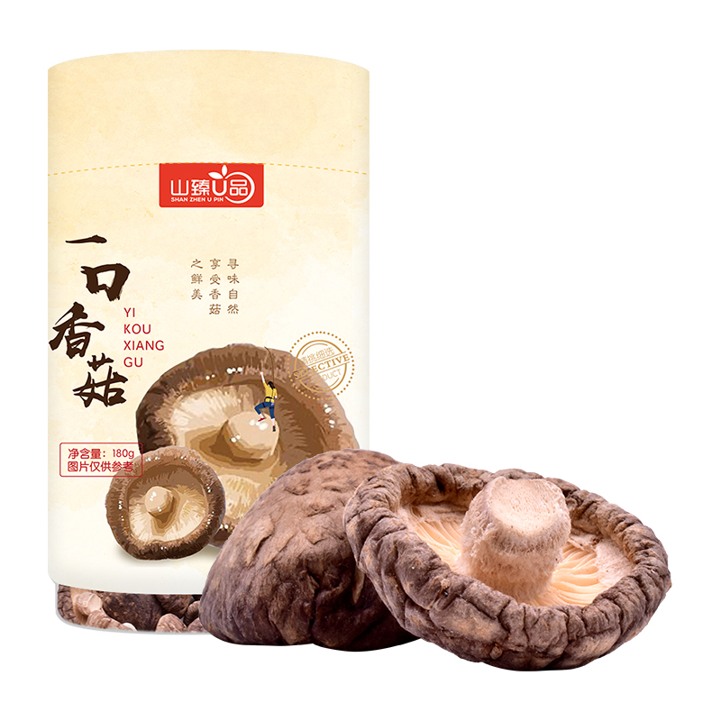山臻U品 一口香菇180g /罐