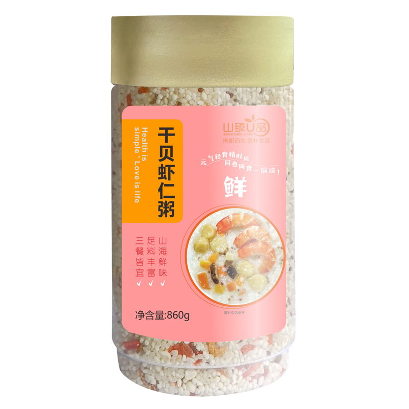 山臻U品干贝虾仁粥860g杂粮 /罐