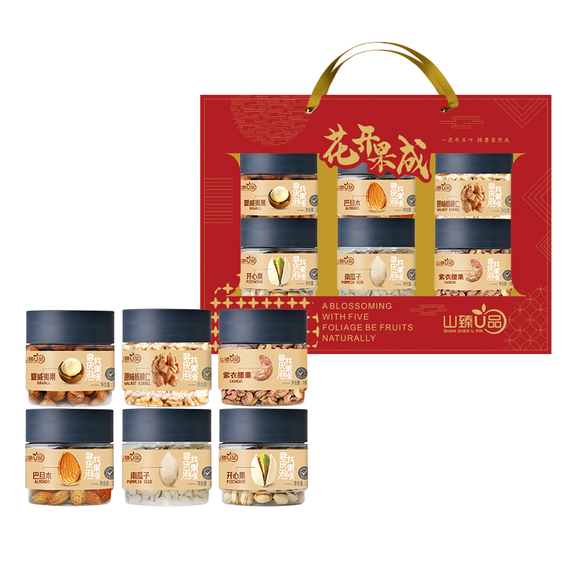 山臻U品花开果成干果礼合1152g坚果礼盒 /盒