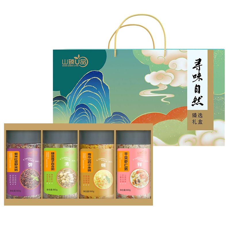 山臻U品寻味自然粥料礼盒3440g食品礼盒 /盒