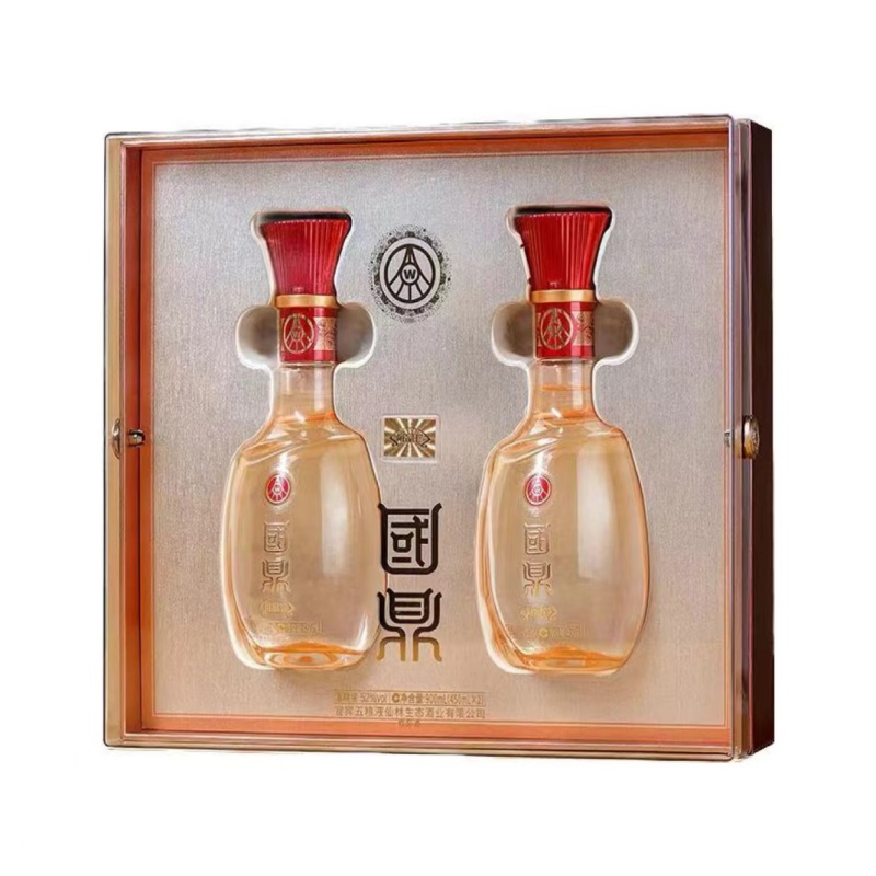 五粮液仙林生态酒业出品 酒 礼盒装 52度 500mL 2瓶 五粮液国鼎裕品珍 灰橙色