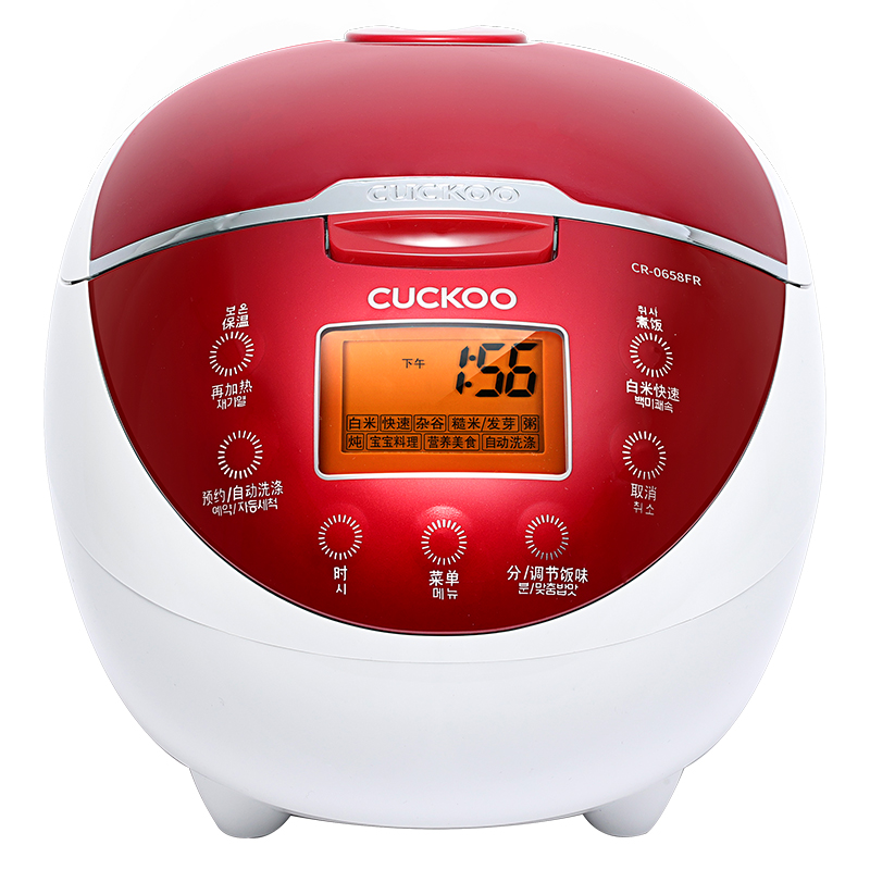 CUCKOO福库CR-0658FR智能预约定时多功能自动洗涤家用小型迷你电饭煲（单位：台） 红色