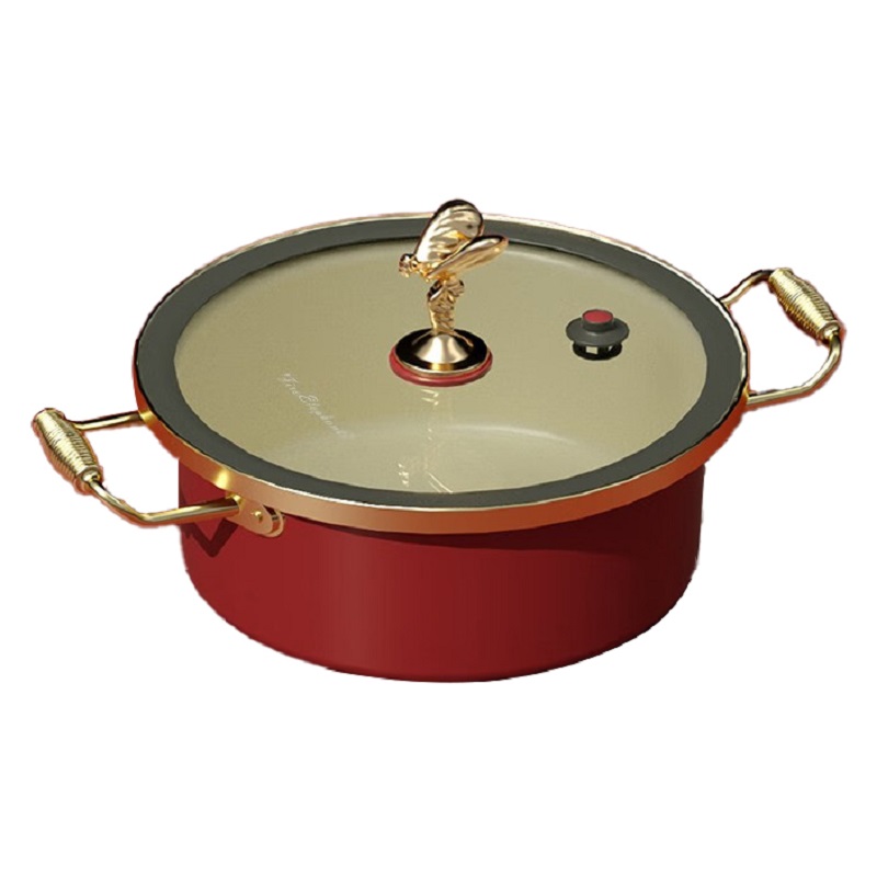 火象（Fire elephants）劳斯莱斯珐琅微压汤锅 HXG-TG308（单位：个） 酒红色
