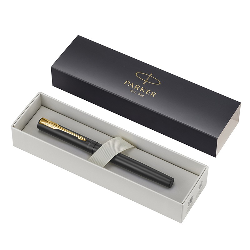 派克（PARKER）钢笔 签字笔 商务办公送礼男女生日礼物学生练字威雅系列XL经典黑金夹墨水笔 套 曜石黑