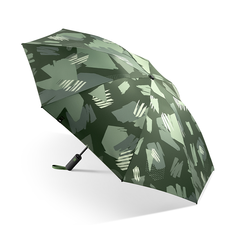 蕉下三折自动雨伞RP63124-8骨（单位：把） 深丛绿