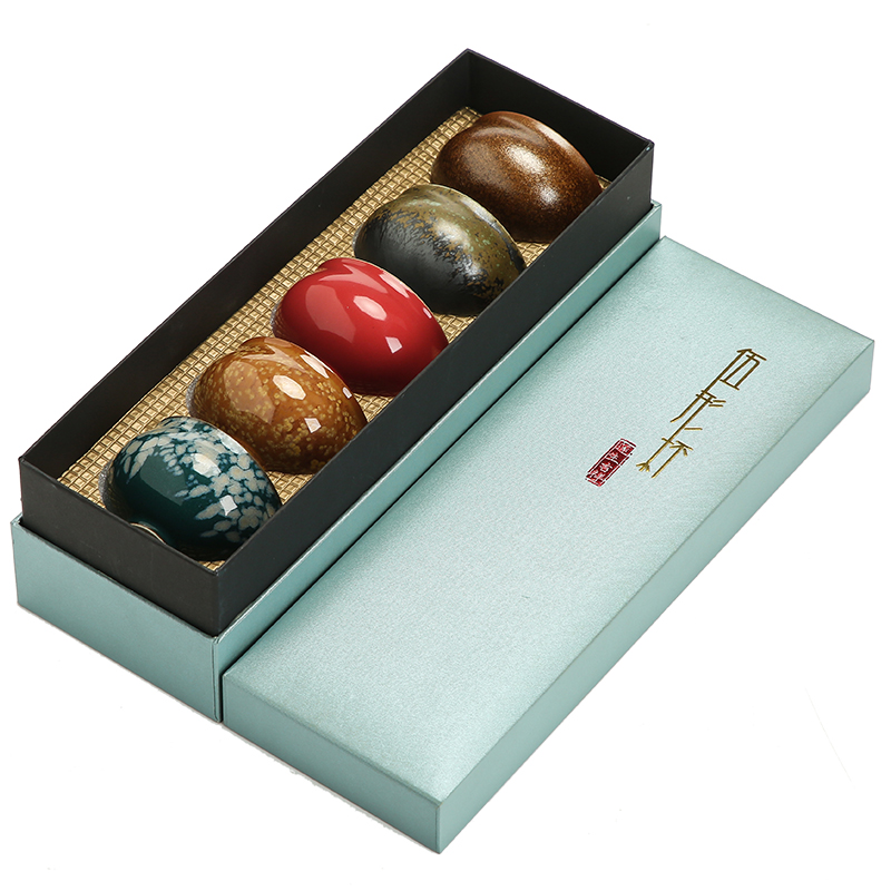 苏氏陶瓷（SUSHI CERAMICS）J0312茶杯复古伍形杯5个礼盒装（单位：套）  