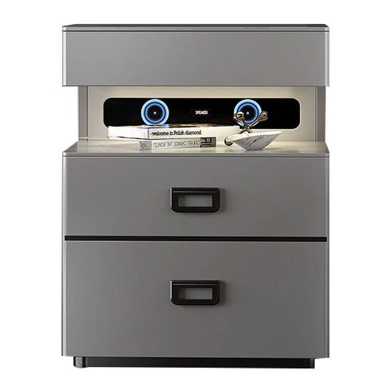 虎牌保险柜家用智能床头柜抽屉柜 单位：个 灰色