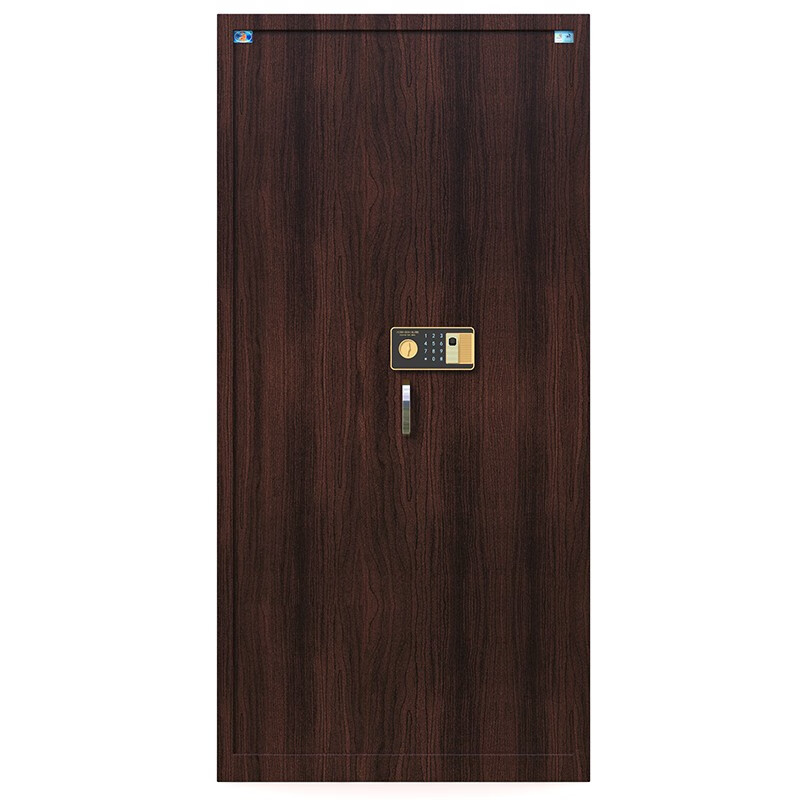 虎牌电子保密柜大型指纹密码锁 钢制保险柜办公用通体文件柜 无钥匙 单位：台 木纹色