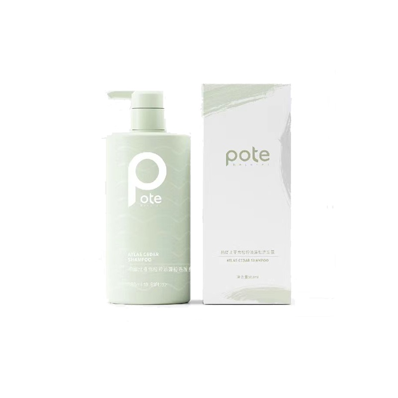 柏缇（POTE）北非雪松控油蓬松洗发露580ml（单位：瓶） 柠绿色