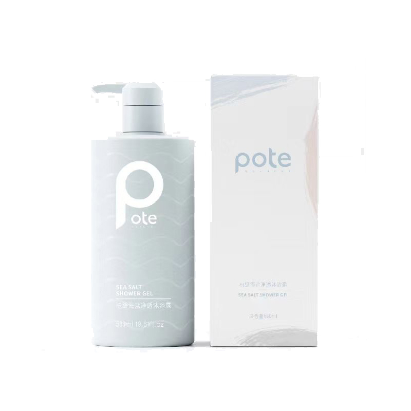 柏缇（POTE）海盐净透沐浴露580ml（单位：瓶） 天蓝色