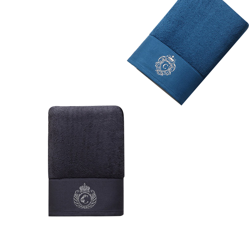 康尔馨奥斯汀面巾两条袋装75*40*180g*2（单位：袋）绅士灰+ 蓝色