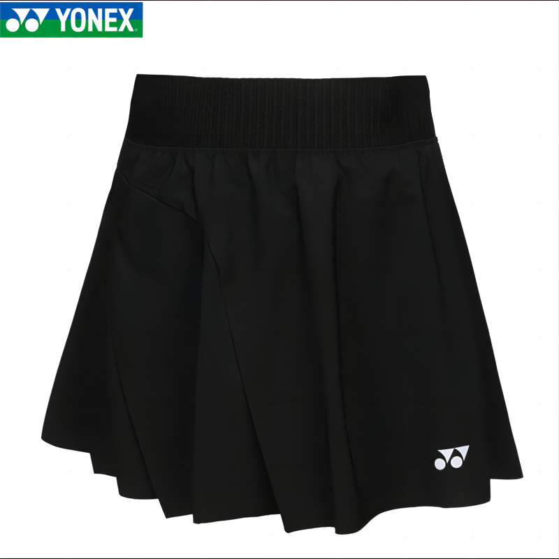 尤尼克斯（YONEX）新款YY羽毛球服女运动裙裤速干运动短裙 220084BCR-黑单位：件 黑色