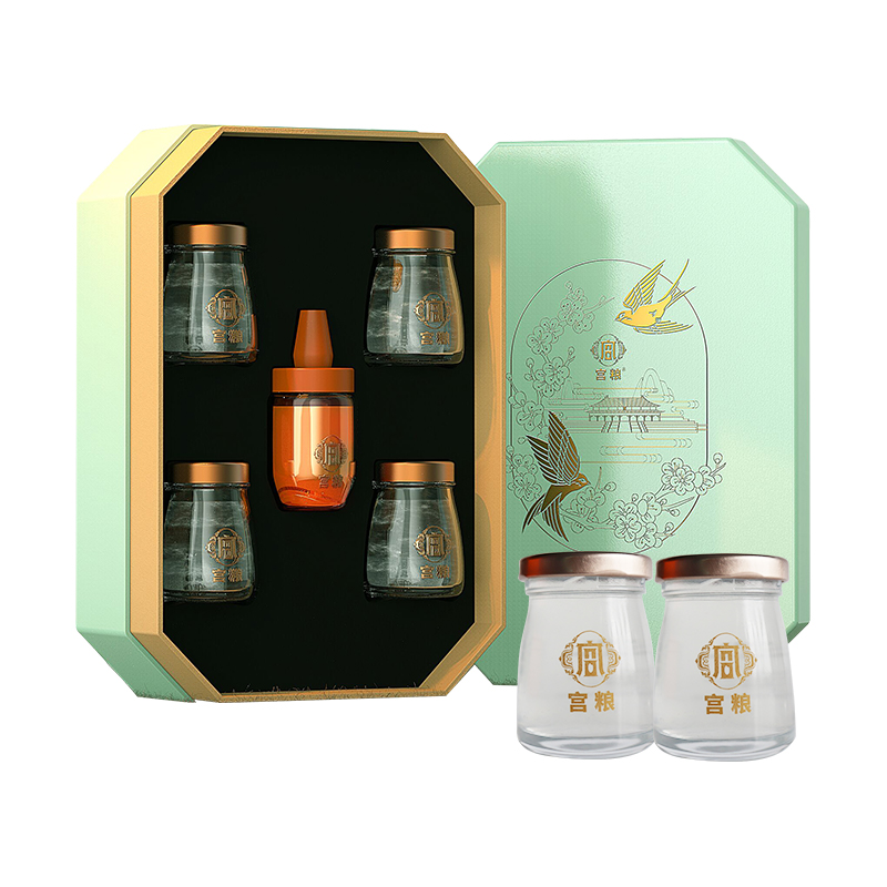 宫粮 即食燕窝营养品长辈礼品礼盒装70ml*4瓶固形物含量30% 麦饭石