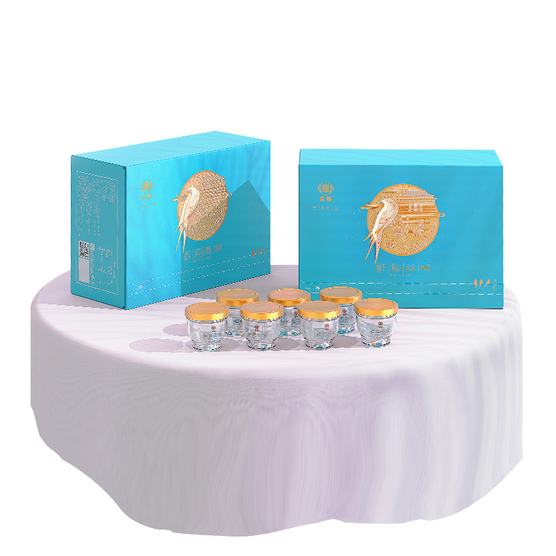 宫粮 鲜炖燕窝补品 送礼送长辈 孕妇营养品 月子礼品50ml*5瓶固形物含量95% 水蓝色