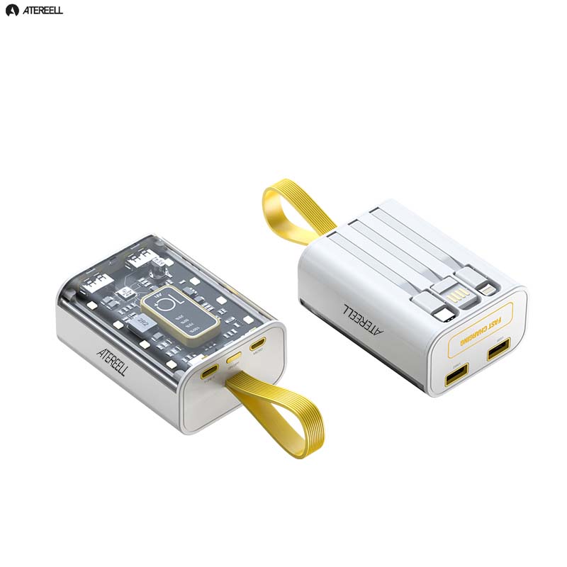 爱特瑞耳（ATEREELL）YM-696酷客朋克竖屏自带三线充电宝250g(单位：个） 白色