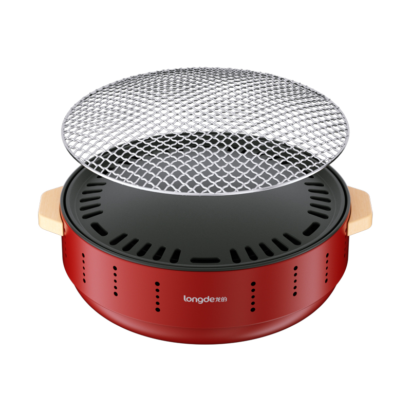 龙的（longde）烧烤炉 煎烤涮一体式 LD-TK3012（单位：台） 红色