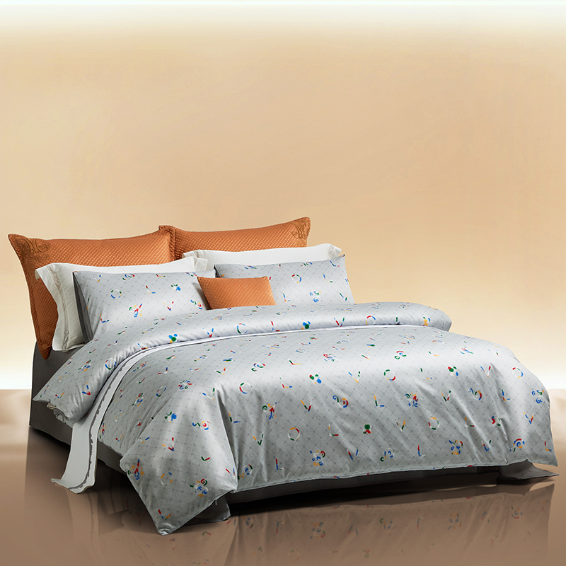 LOVO LV设计师联名合作款  四件套200x230(cm) 焕彩梦境LV-T005（床） 珍珠灰