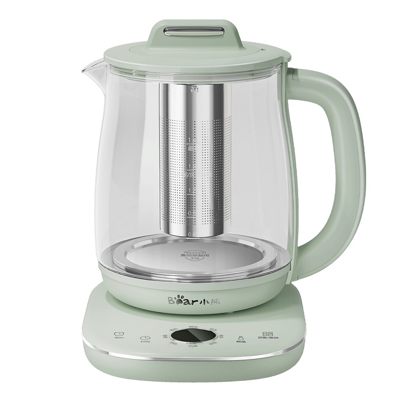 小熊 养生壶 1.8L  可拆卸滤网 长时预约 8大菜单  YSH-B18P1（台） 浅绿色