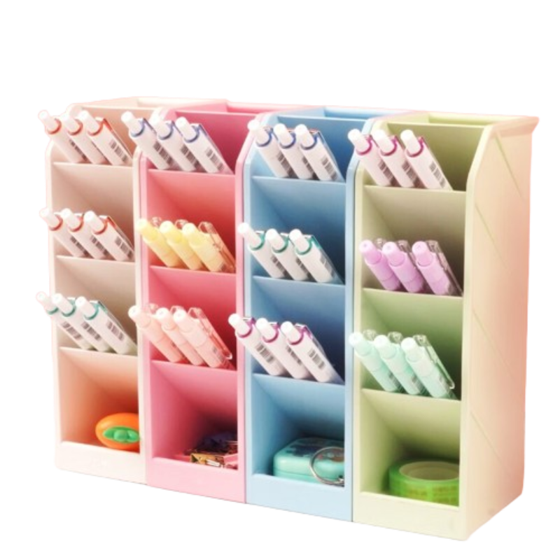 晨光(M&G)文具斜插式笔筒 学生办公用品桌面收纳盒 ABT98476  2个装 单位：个 粉色