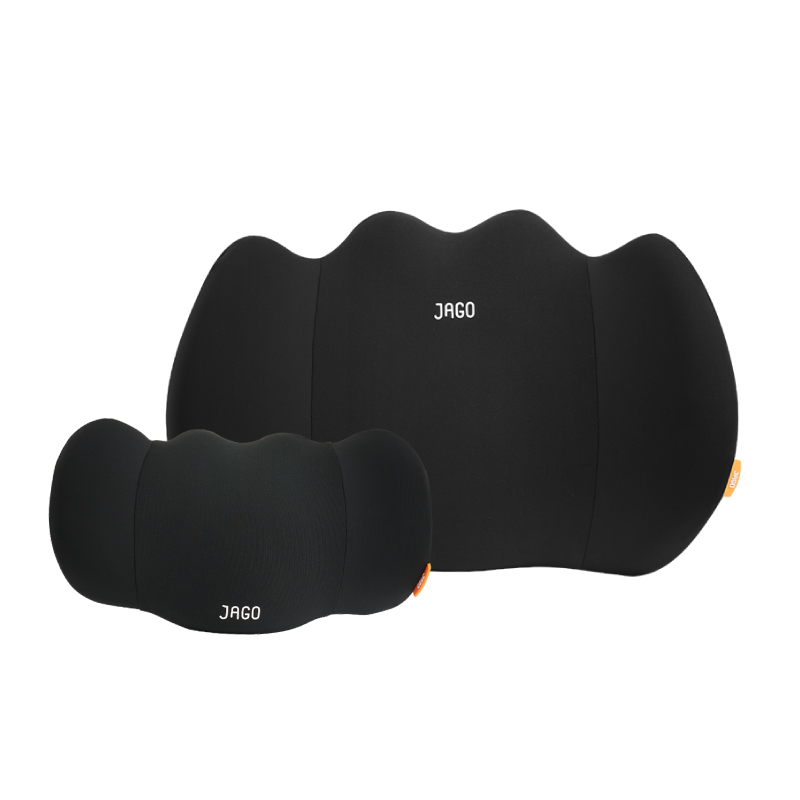 佳奥 黑骑士车用头枕、腰垫套装 黑色 231302J0100MB1+231202J0100MB1 曜石黑