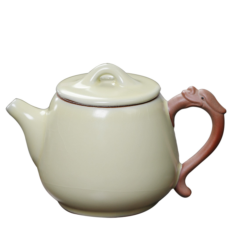 MULTIPOTENT元青 YQ-ZX-CH-202109-05茶壶汝窑 祥龙石瓢壶250ml/个 绿色