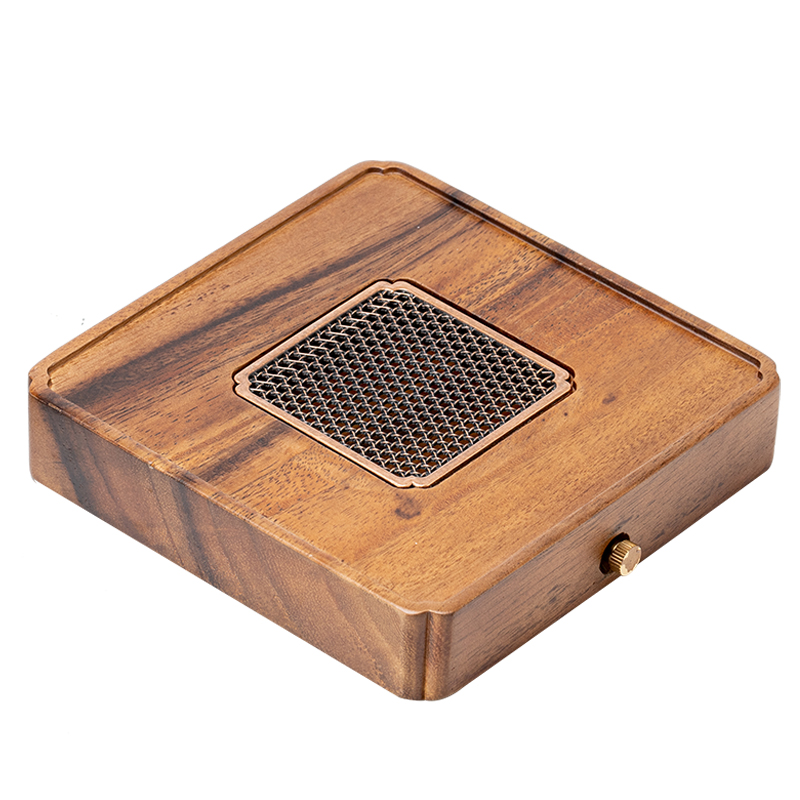 MULTIPOTENT元青 茶盘胡桃木实木茶托炫乐干泡四方盘（单位：个） 自然色