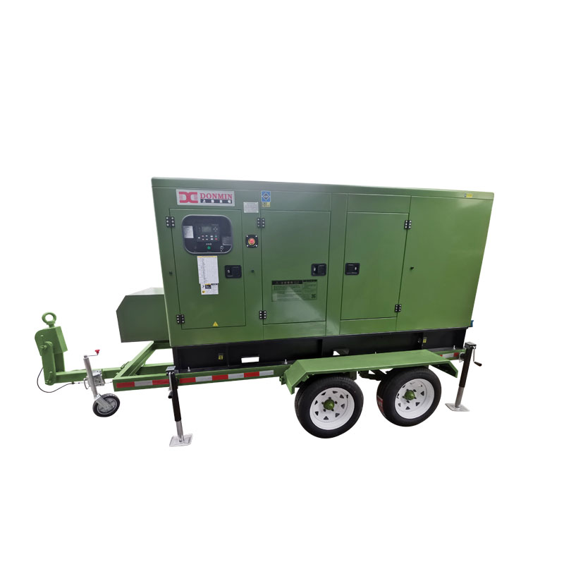 东明DONMIN 150kw拖车低噪音户外工程施工备用柴油发电机组 GF2-150K(T)-BD 台 军绿色