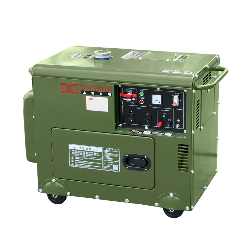 DONMIN东明 低噪音三相5KW应急备用移动便携式柴油发电机 SD6500/3-BD 台 军绿色