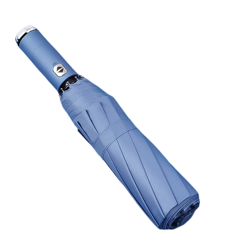 红叶三折黑胶手电筒伞3582（单位：把） 藏青色