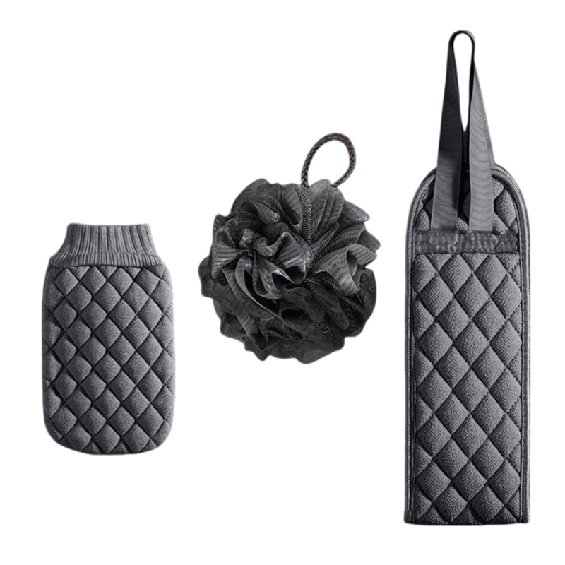 创艺老匠-搓澡三件套-B1304-灰色 BL-Cleam-B1304-01 单位：套  