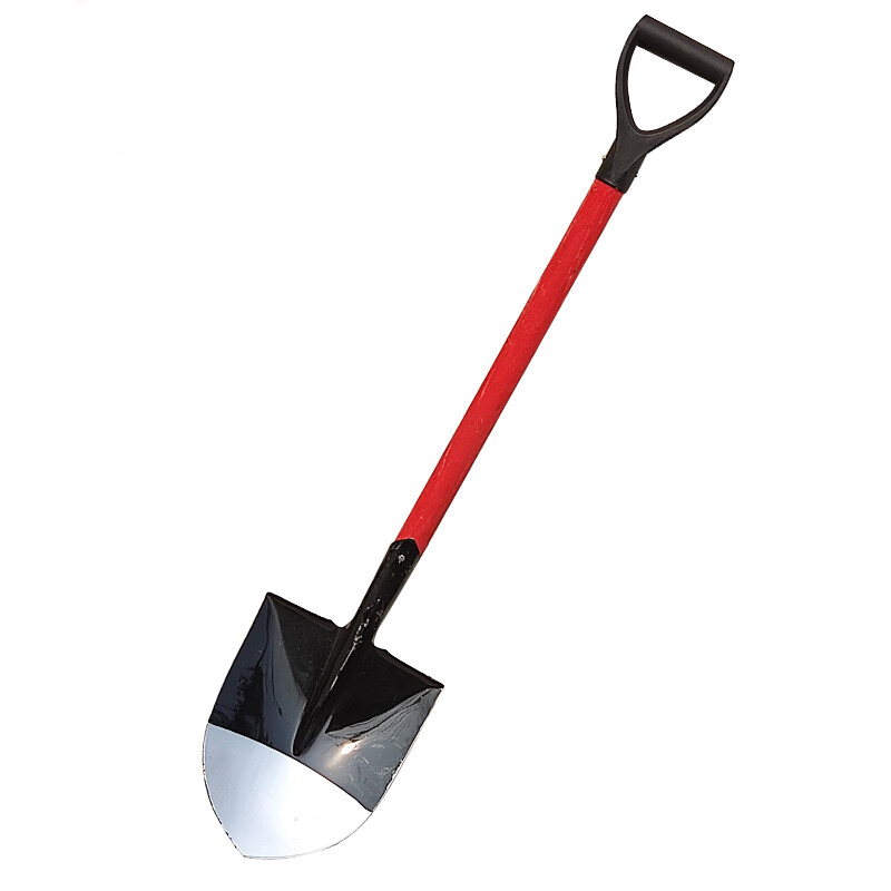 信霆 铁铲沙锹工兵锹 尖头铁锹铲检查消防工具锹子 基础款/把 红色