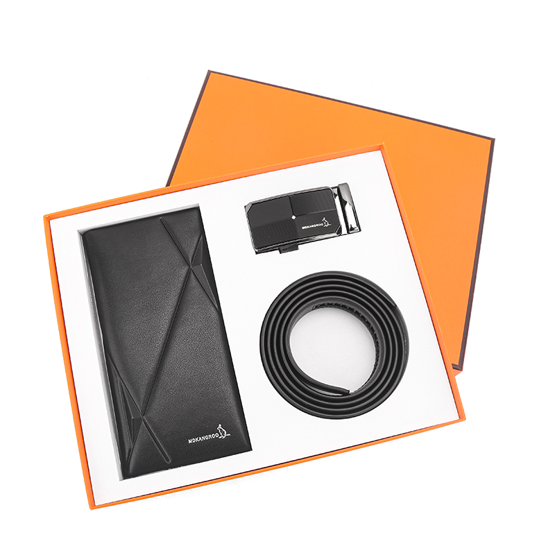 美都袋鼠/MDKANGROO皮带钱夹套装礼盒（商务两件套）MD90002-2A（单位：套） 黑色