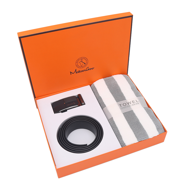 美都袋鼠/MDKANGROO男士皮带毛巾礼盒套装MD90003-2A（单位：套） 黑色