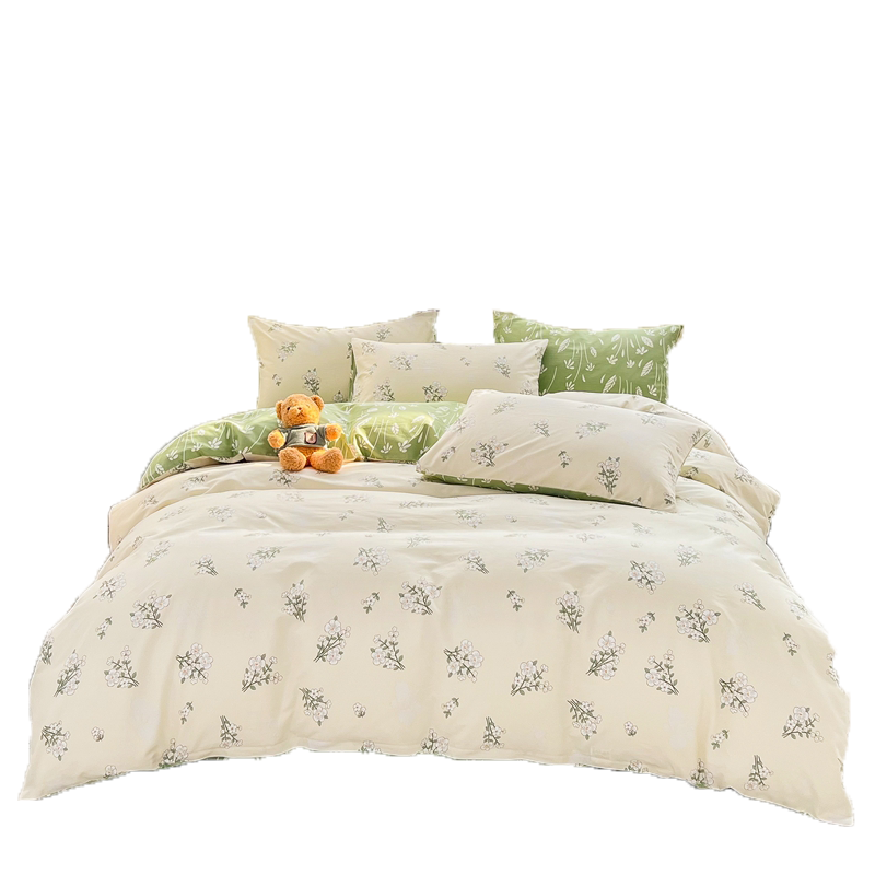 蓝若亭 LRT-FJ1004Y 全棉四件套-茶香悦色200*230cm（单位：套） 米色