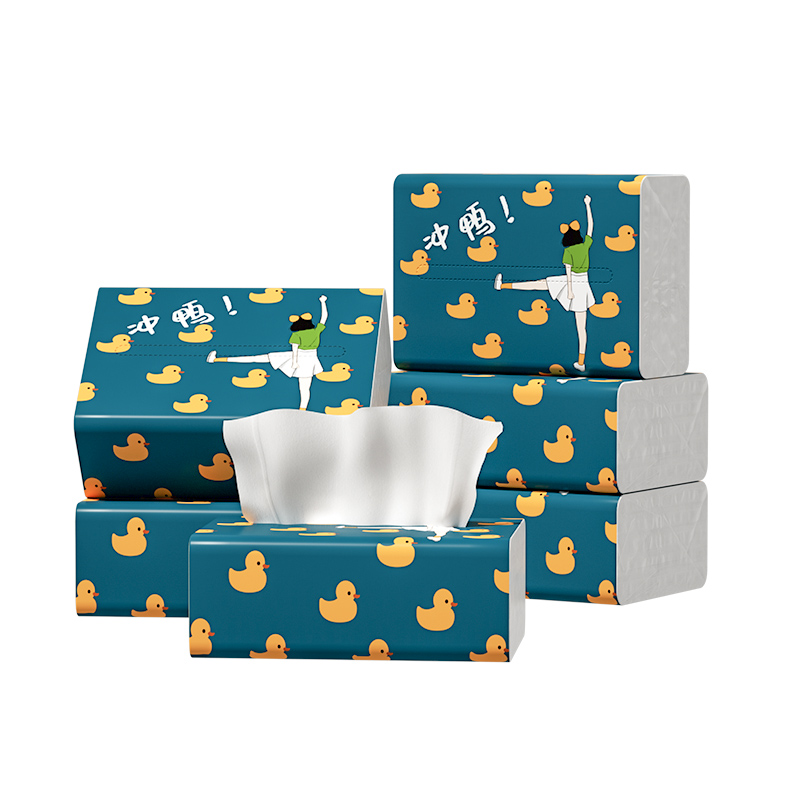 蓝漂竹叶情冲鸭竹浆白色10包抽纸ZYQ-52197白色抽纸10包 钢琴白